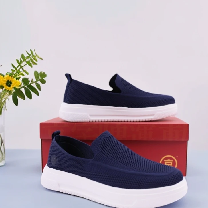 京字中老年新款透气耐磨时尚运动休闲鞋软底平底863