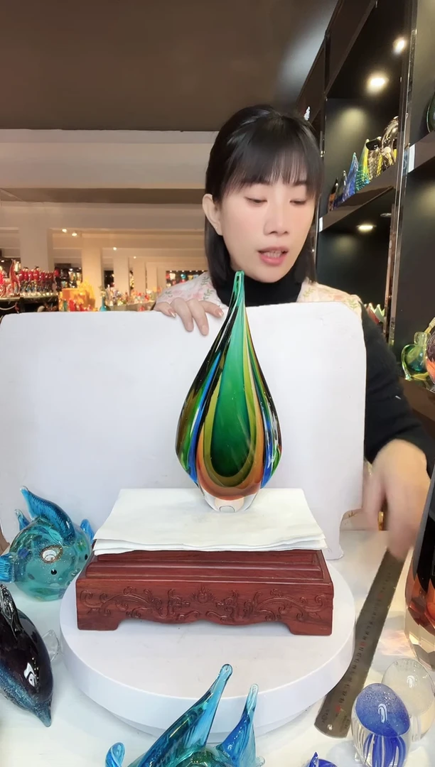 【闪购商品】茶盏主播福利手工琉璃的水滴造型