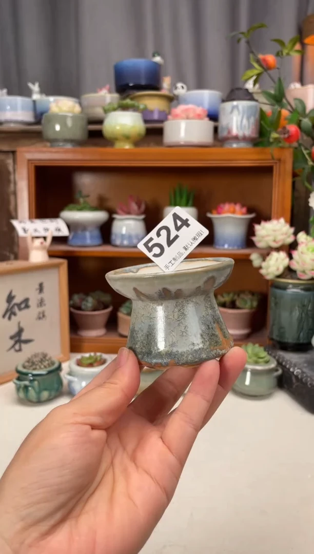 瓷片524知木小芳花盆