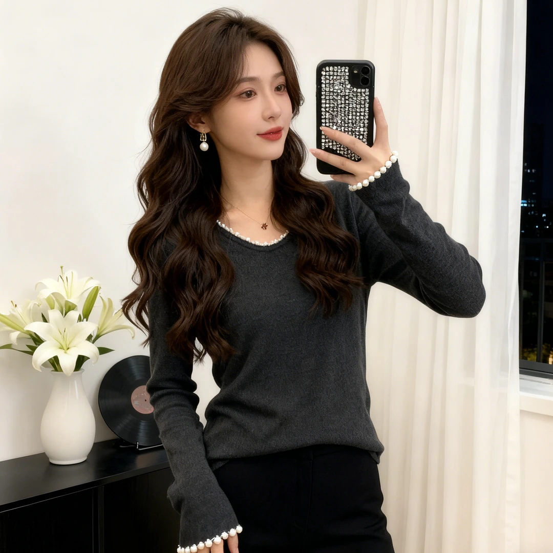 今年流行穿搭2025秋冬新款显瘦毛针织衫网红打底衫长袖上衣