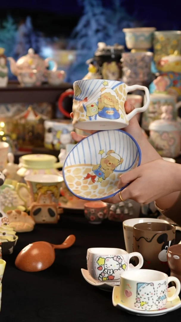 其他陶微瑕no退no换景德镇釉下彩手绘设计师款陶瓷