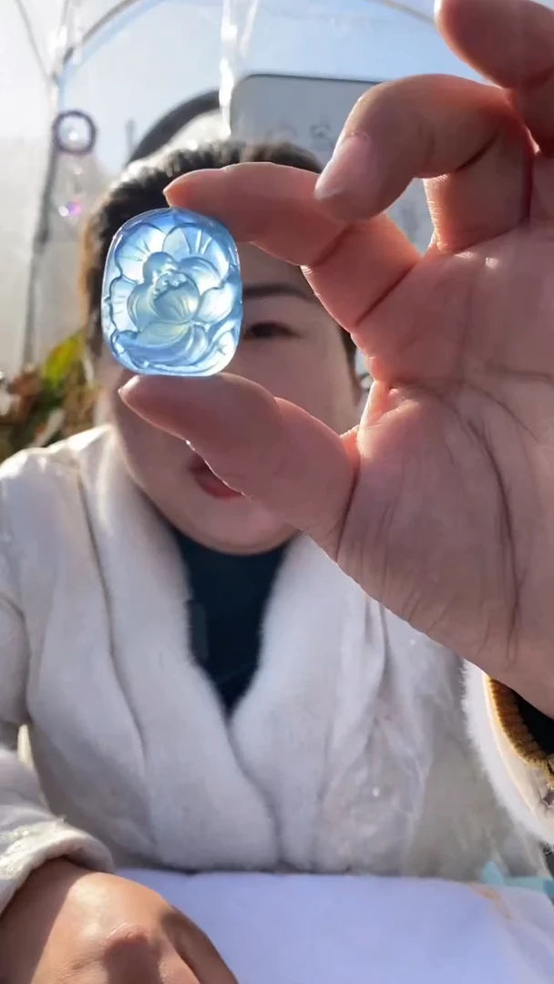 【闪购商品】海蓝宝石车挂未镶嵌海蓝宝吊坠D59