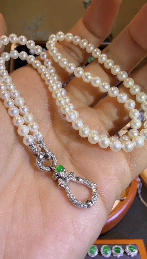 【闪购商品】淡水珍珠颈饰18K金镶嵌天然珍珠万能链（多种戴法）