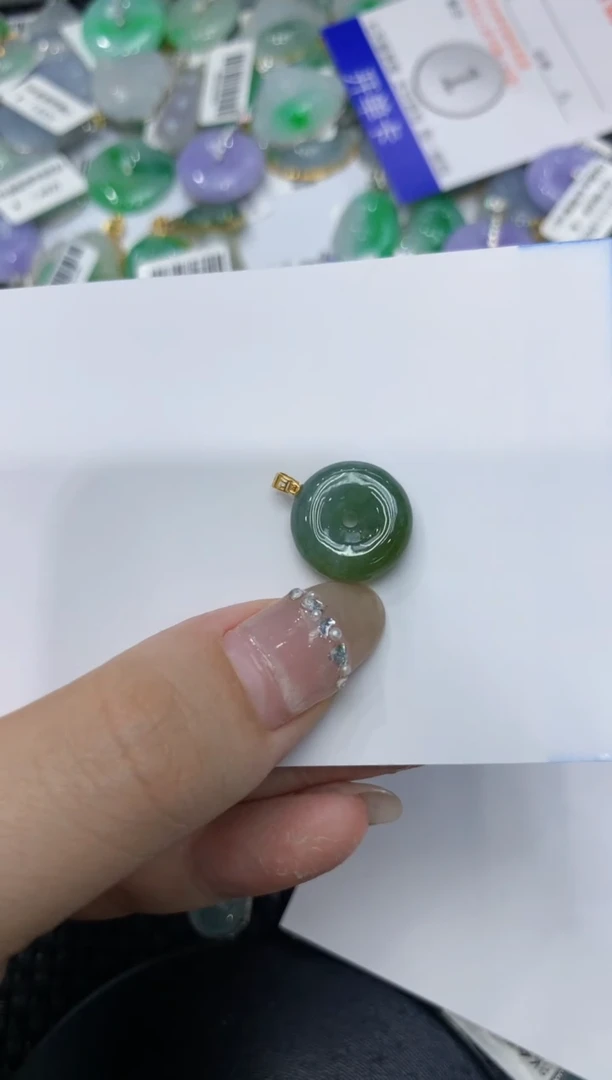 【闪购商品】翡翠颈饰18K金镶嵌222222222