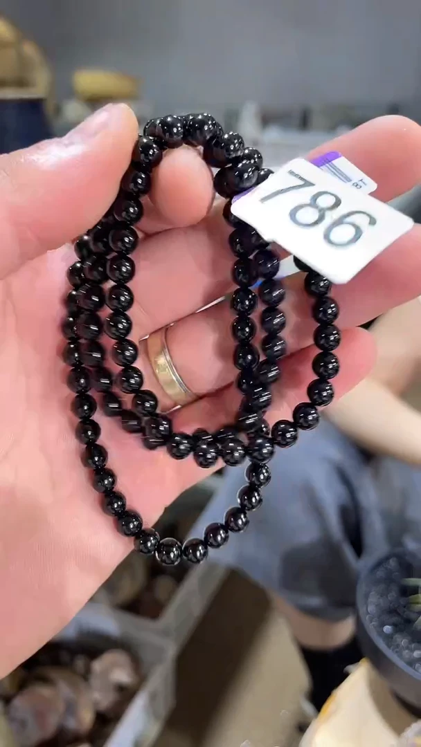 未镶嵌手串碧玺黑碧玺多圈手串bx566