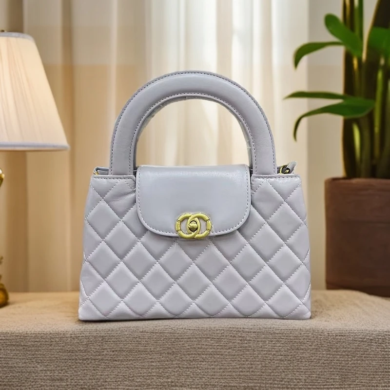 odekpianan 自用菱格香香包 经典单肩斜跨肩包真皮女包气质女神包