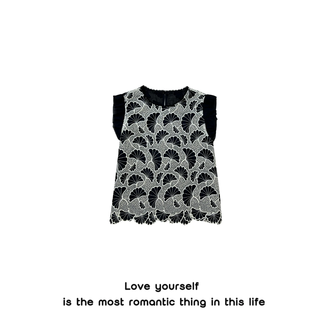 夏季新款 欧货时尚宽松显瘦百搭圆领无袖小衫上衣 LJE-D96#