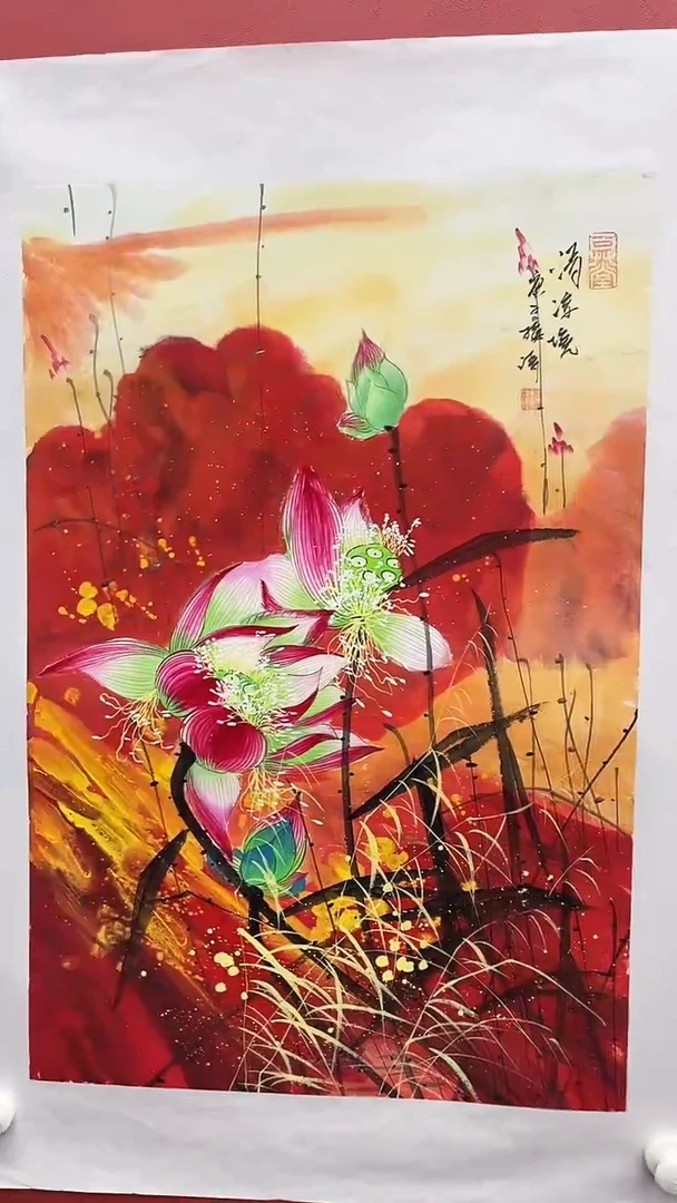 国画梅清-2.7平尺-花鸟-带清凉境证书