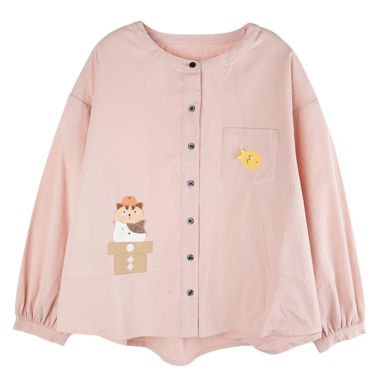 HIKOSEN CARA卡拉猫大橘大利长袖薄衬衫外套ins风可爱外搭女上衣