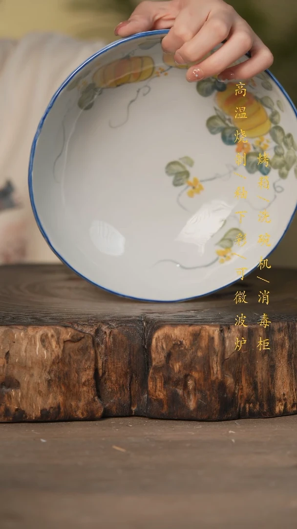 瓷片景德镇高温釉下彩可微波烤箱洗碗机