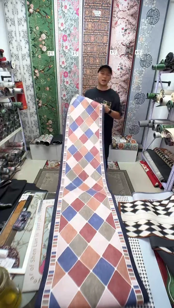 混纺50 200 蓝格微瑕