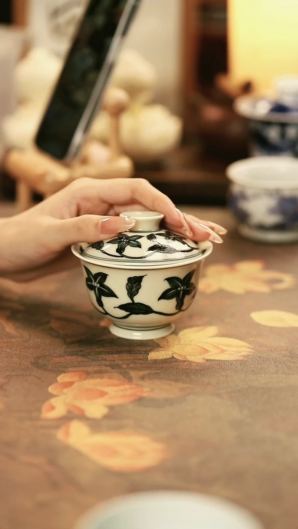 陶瓷手工手绘茶器-55