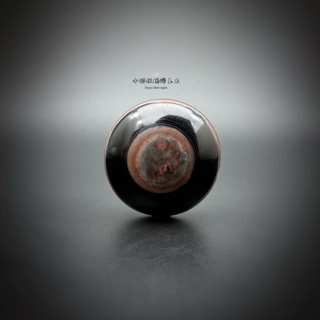 天然缠丝玛瑙板珠粉眼锁骨链 尺寸 34*18.9