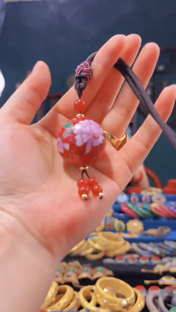 【闪购商品】非遗绝技 景泰蓝3.0吊坠 红