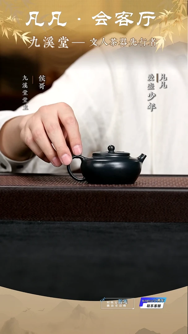 茶壶紫砂凡凡会客厅&九溪堂 紫砂壶13 融古君子兰130cc