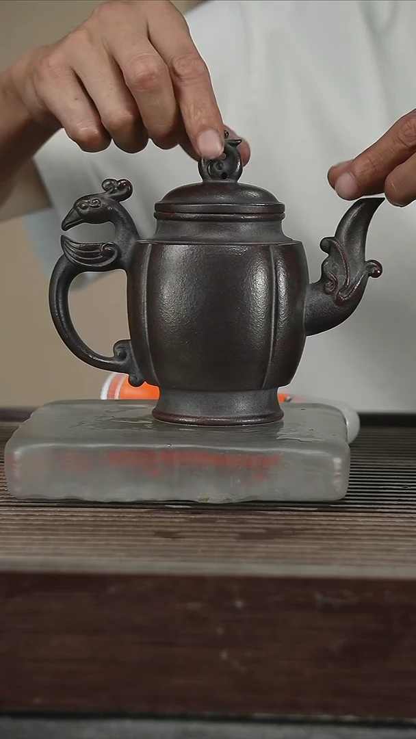 茶壶紫砂大水潭天青380CC194号