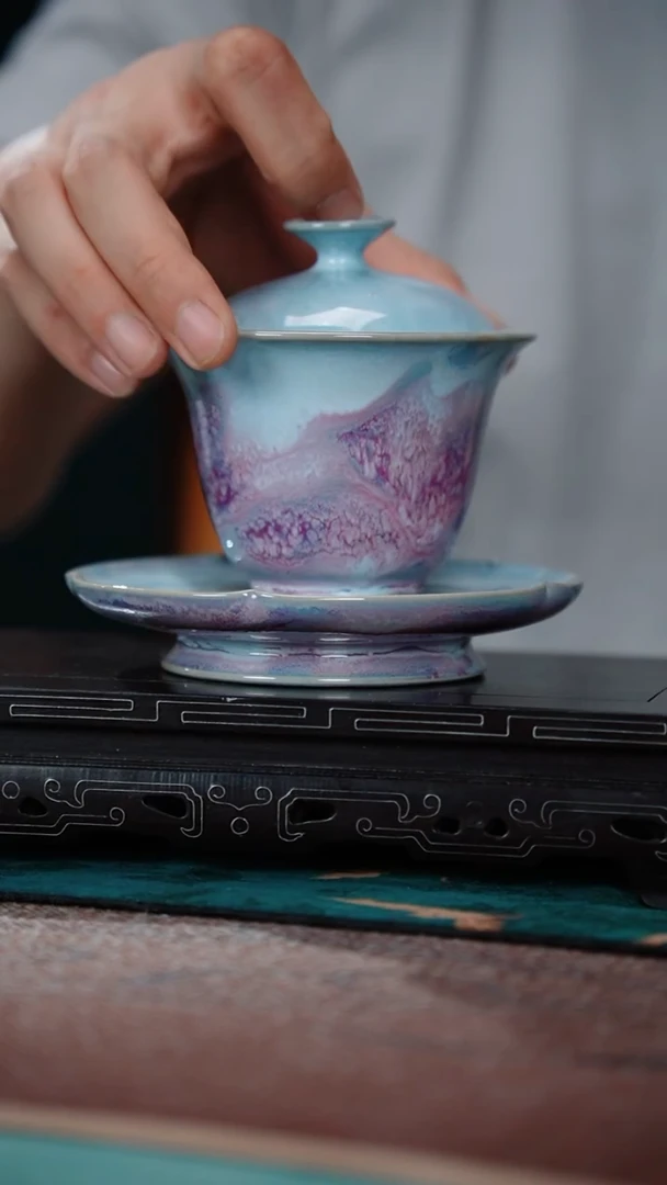 70-1花底元宝三才（悠然釉 窑变随机）