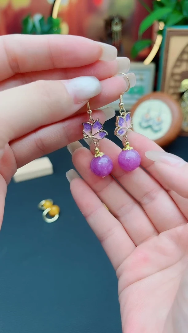 玛瑙/玉髓耳饰银S925镶嵌421000