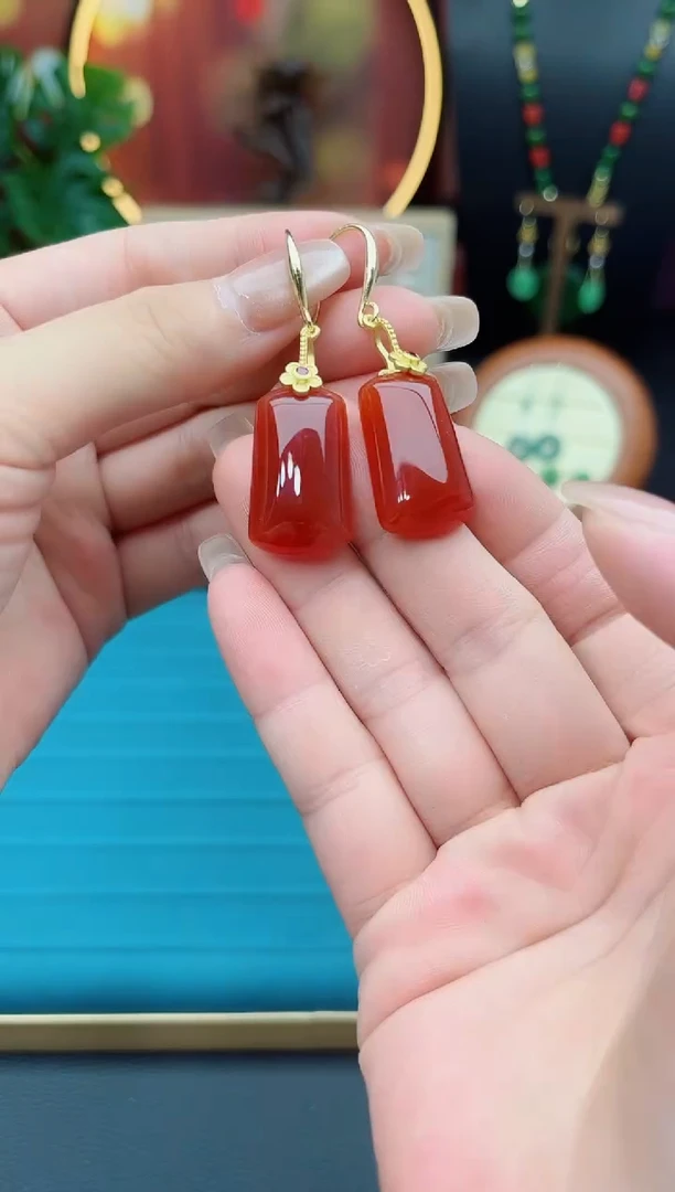 玛瑙/玉髓耳饰未镶嵌201000