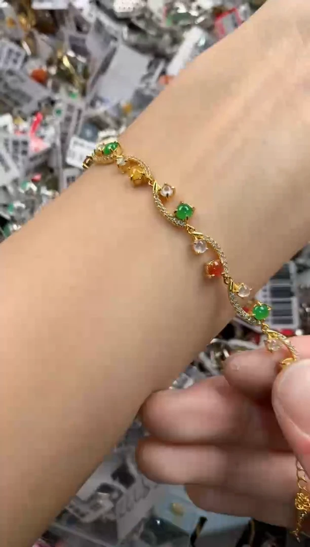 银S925镶嵌戒指翡翠444   5
