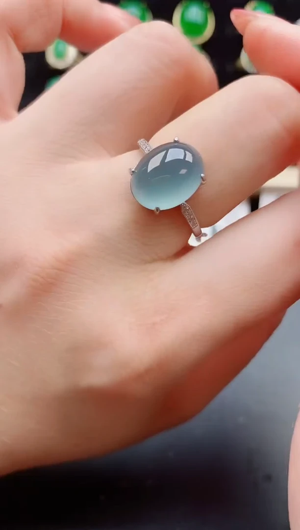 【闪购商品】翡翠戒指银S925镶嵌212112