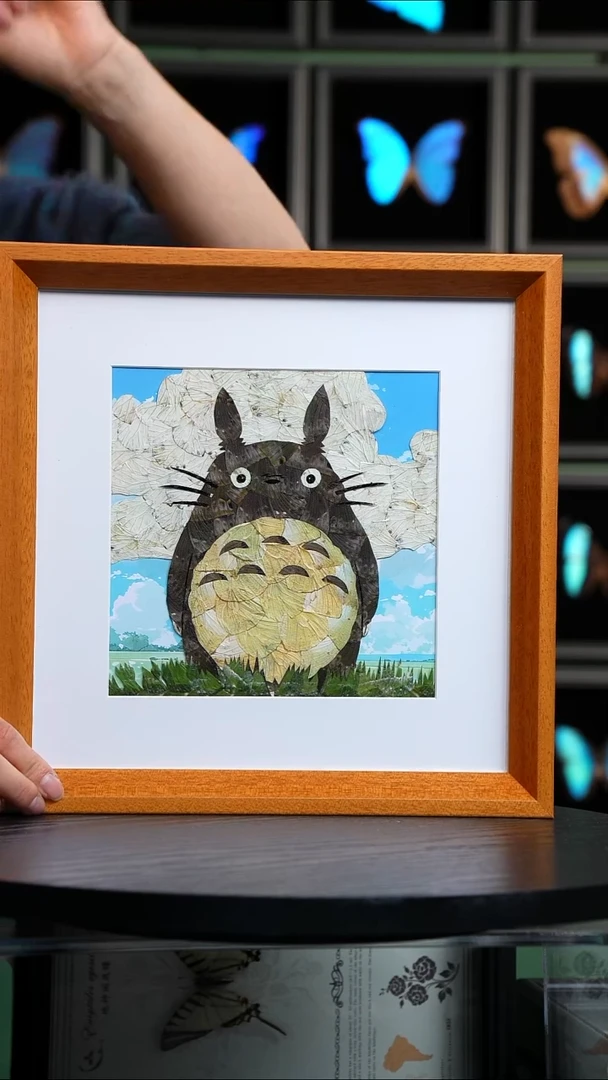 蝶翅画标本摆件竞拍H686