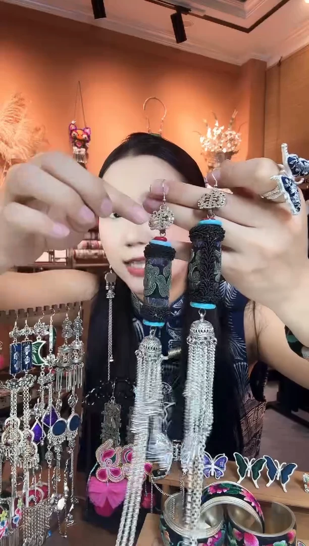 刺绣纯手工民族风耳环