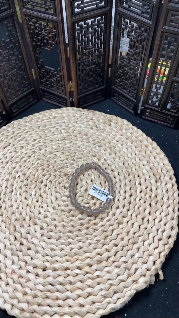 未镶嵌手串玛瑙/玉髓小****)黑冰荔枝冻手串8mm