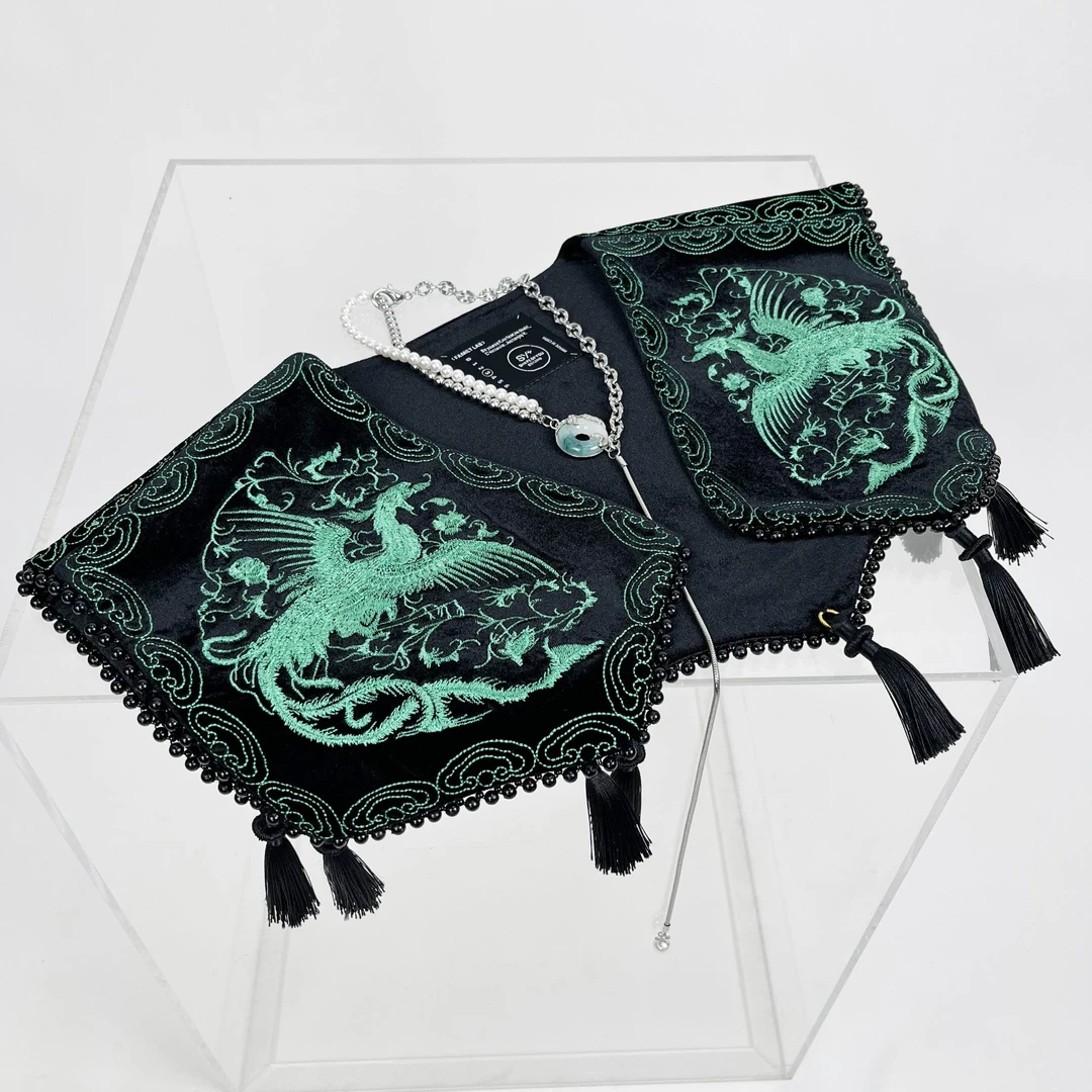 SY+原创设计翻领国风刺绣设计感朱雀云肩 P22238606