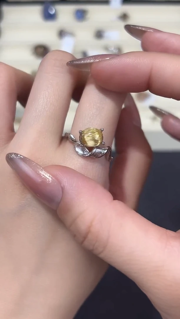 水晶戒指银S925镶嵌发一（02）