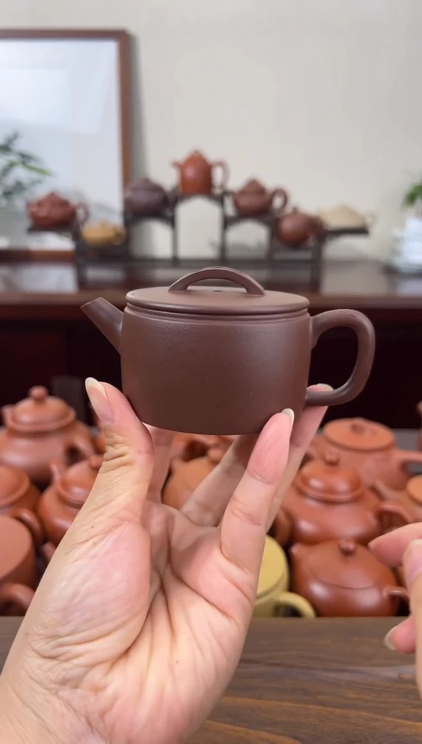 茶壶紫砂紫泥一片瓦壶100CC