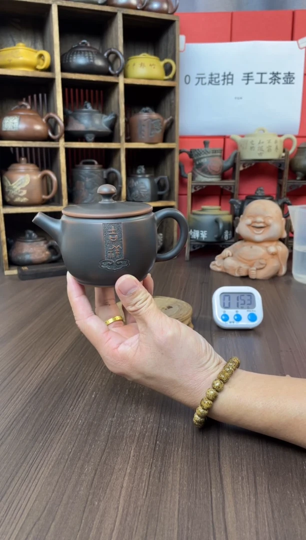 奢****局钦州坭兴陶手工壶直播（庞）