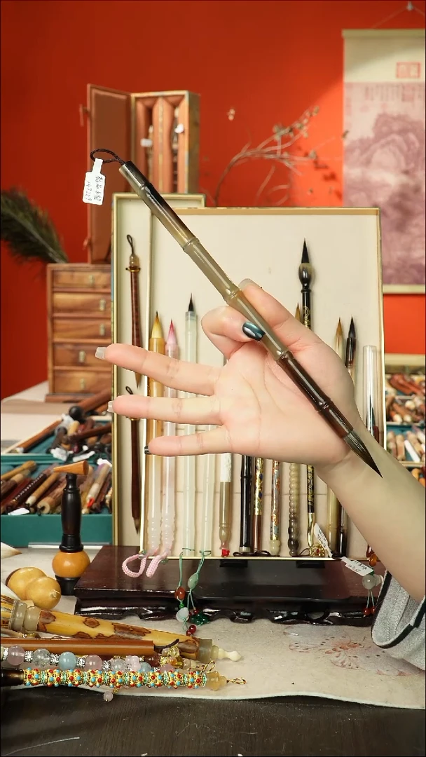 228号闪孤品高货毛笔链接 清水试笔 蘸墨不退