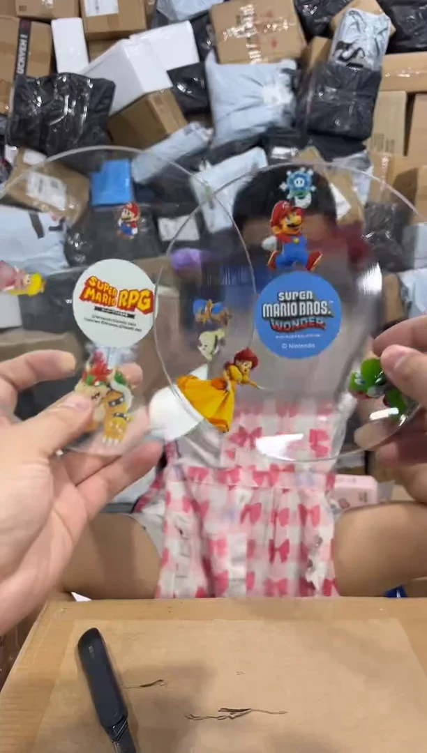 瓷片马里奥玻璃碟子2件套