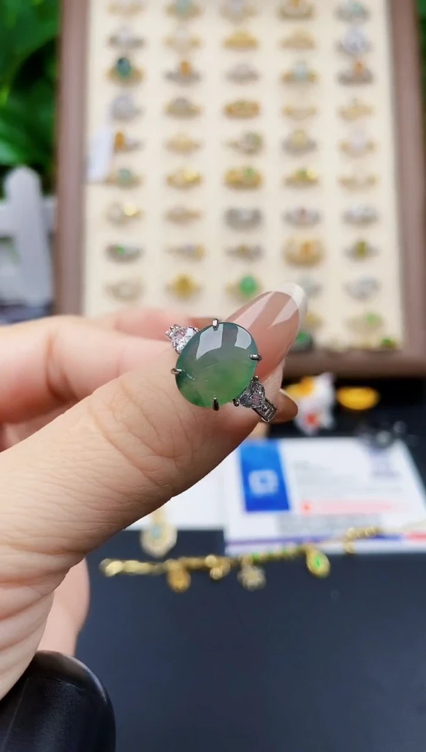 银S925镶嵌戒指翡翠02