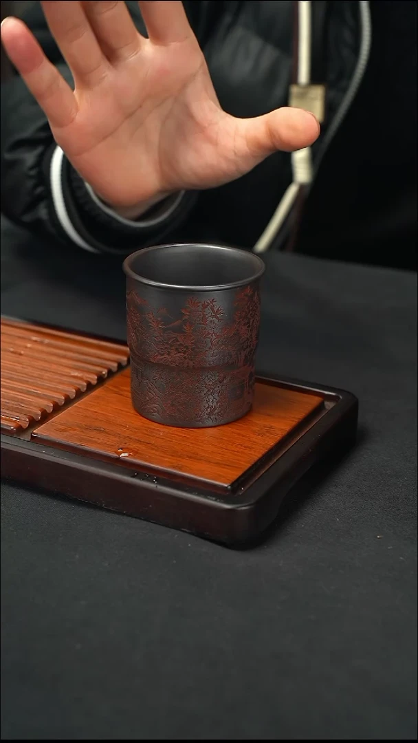 【闪购商品】紫砂茶杯管庆飞桃花源记