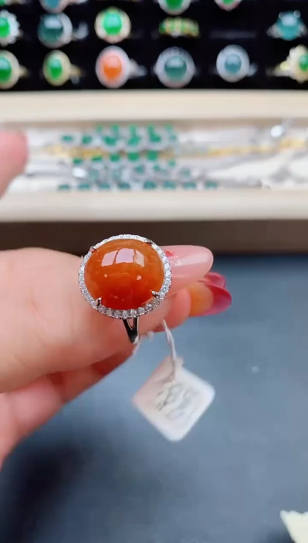 【闪购商品】翡翠戒指银S925镶嵌32132