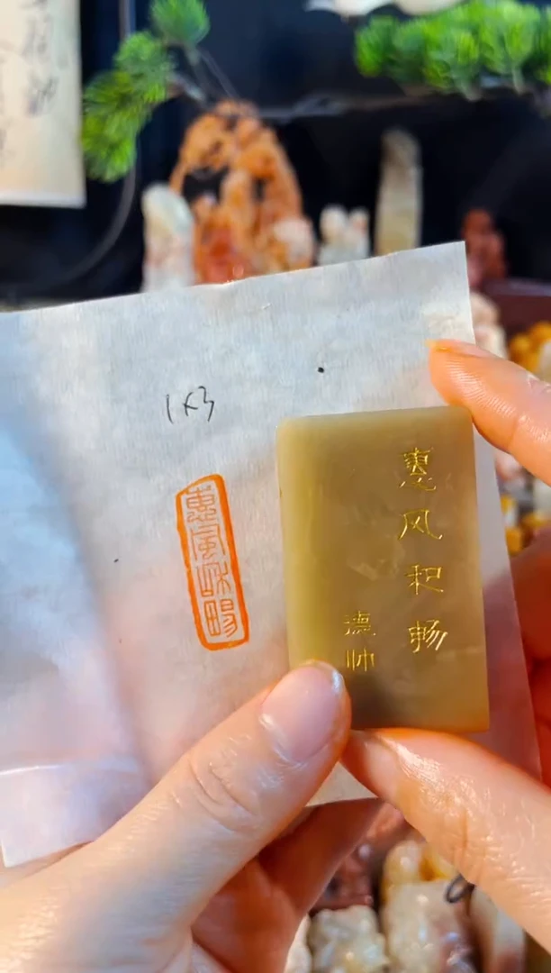 巴林石印石手工篆刻《惠风和畅》