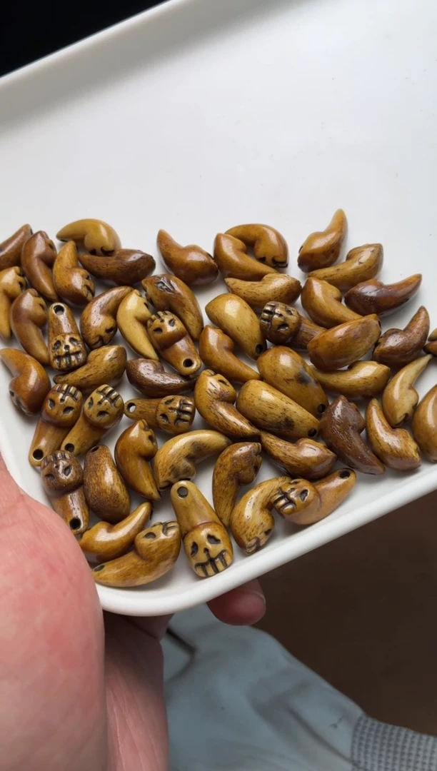 牛骨其他P1204-卡子2个-有棕裂