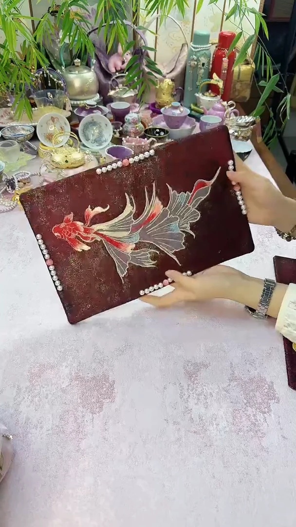 红色锦鲤茶席现货