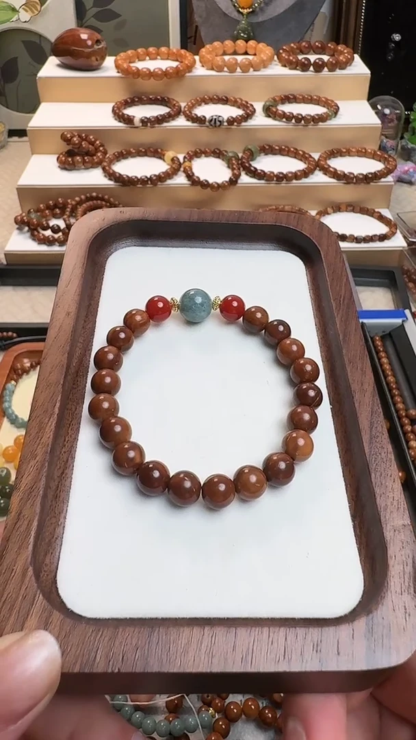 未镶嵌库克手串翡翠南红库克卡8单圈