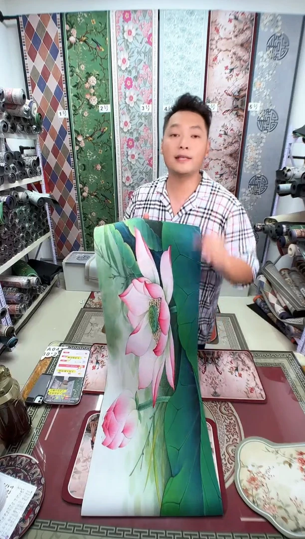 混纺40 120 荷花微瑕