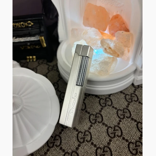 镀银纤巧便携小银条侧滑复古男士创意个性打火机