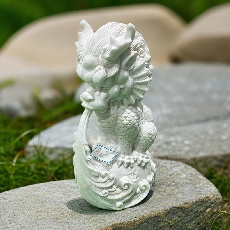 石雕吸水兽汉白玉蚣蝮一对公司工厂酒店别墅庭院门口摆件吸米定金