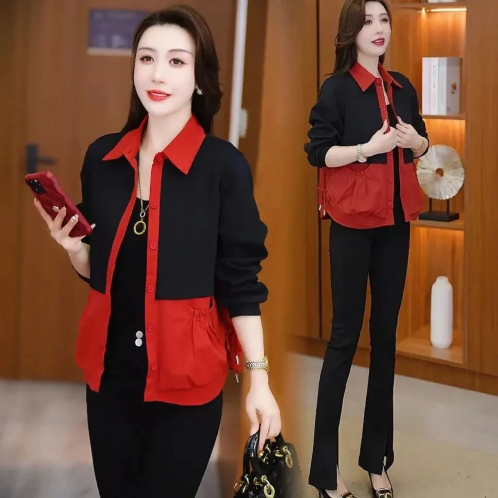 2025秋季新款气质百搭时尚显瘦松弛休闲减龄短外套轻奢翻领外套