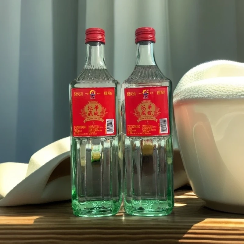 华皖【坛藏5】瓶装白酒纯粮食便宜浓香型瓶装42度450ml