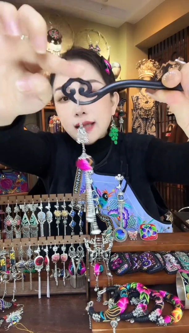 刺绣非遗刺绣民族风发簪