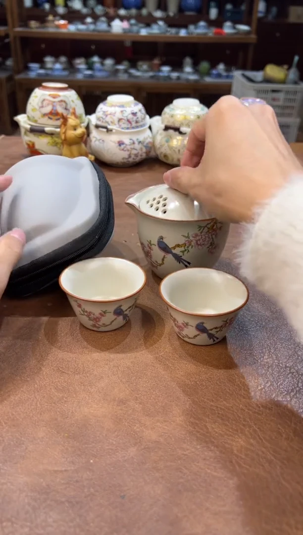 真的很便宜会开片的旅行茶具