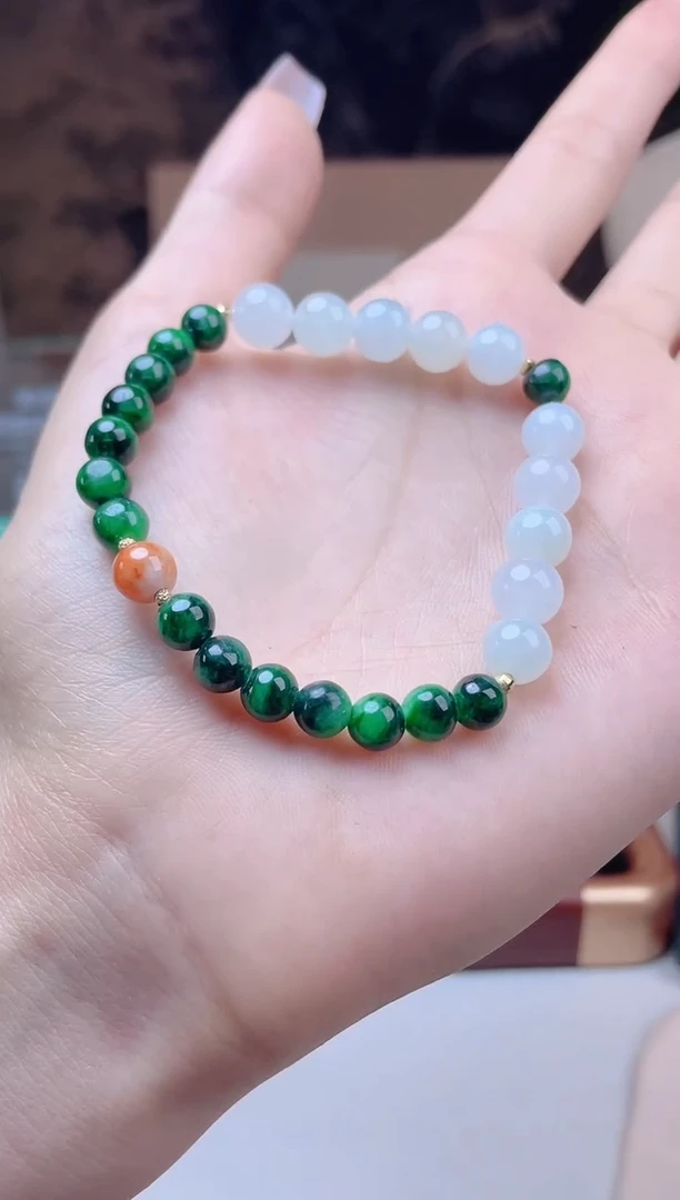 未镶嵌手串翡翠珠串