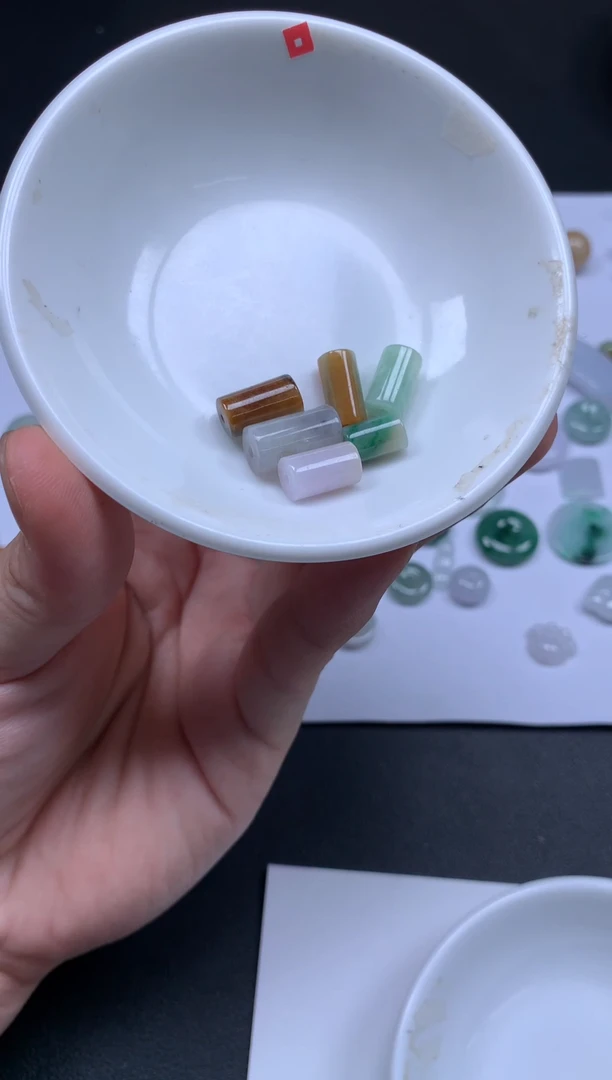 散珠翡翠老***愿天然翡翠V3408